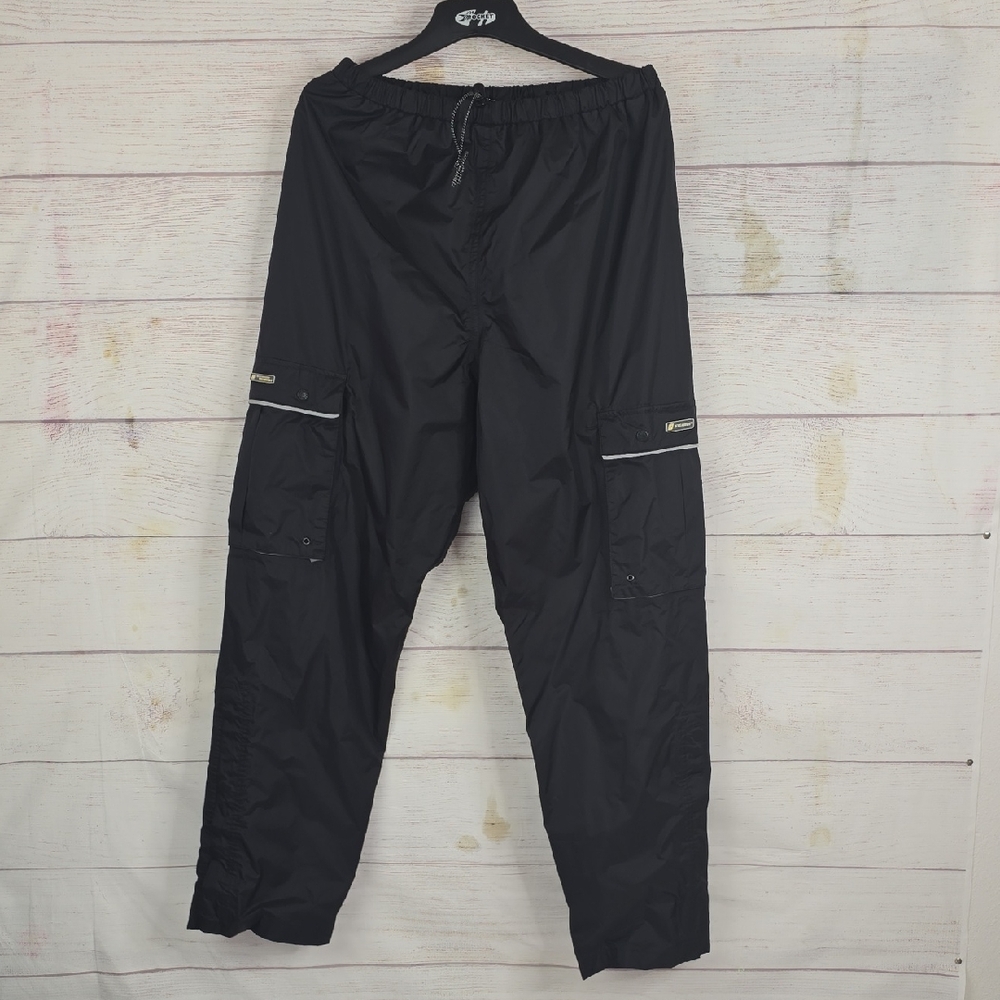 Stearn's Men's Black Cargo Track, Elastic Waist Ski Snowboard Pants